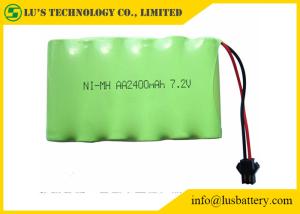 Best 2400mah 7.2V 1.2 V Rechargeable Battery , AA NIMH Battery Pack Long Service Life wholesale