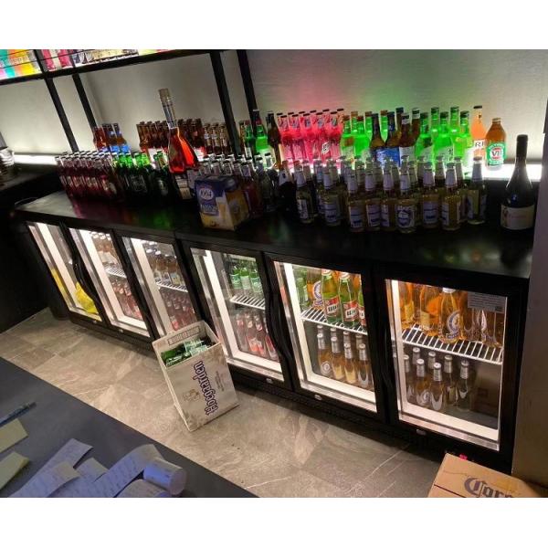 Double Doors Back Bar Refrigerator For Beverage Cooling Bottom Mount Type