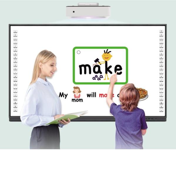 Factory Iboard Provide 102 Inch Smart Touch Board Interactive Whiteboard With Projector For Classroom