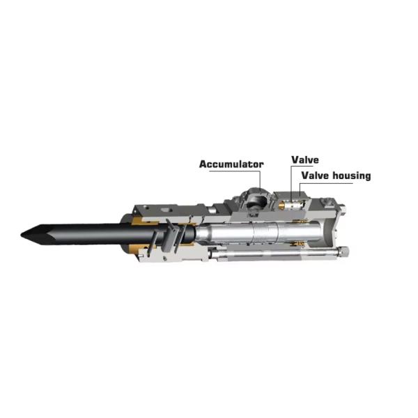 160-180 Bar Excavator Breaker Attachment Hydraulic Jack Hammer Customized
