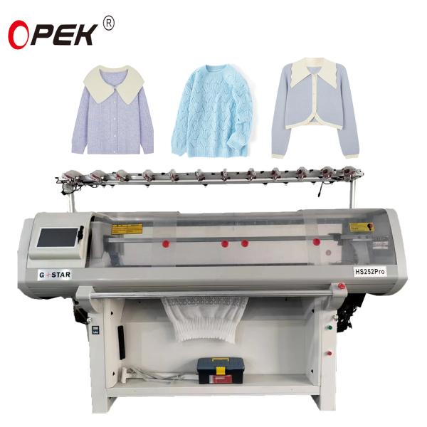 Jacquard Knit Sweater for Computerized Flat Knitting Machine from Manufacturing Plant