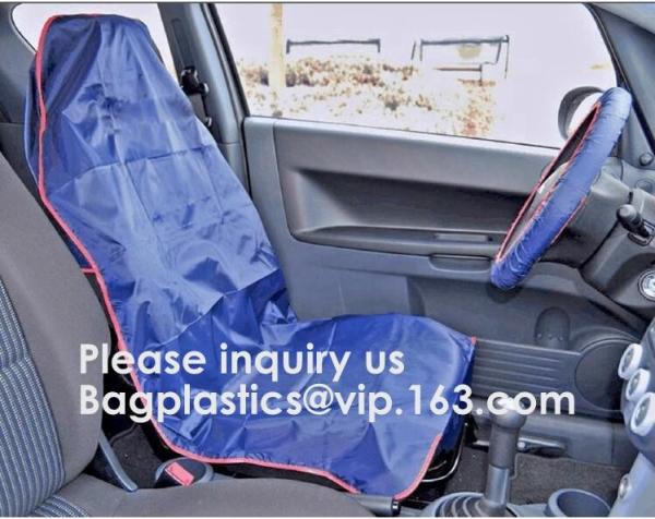 Cheap Reusable Cars Accessories,  Nylon Car Seat Covers, Universal For Car Shops, Steering Wheel Cover Fabric for sale