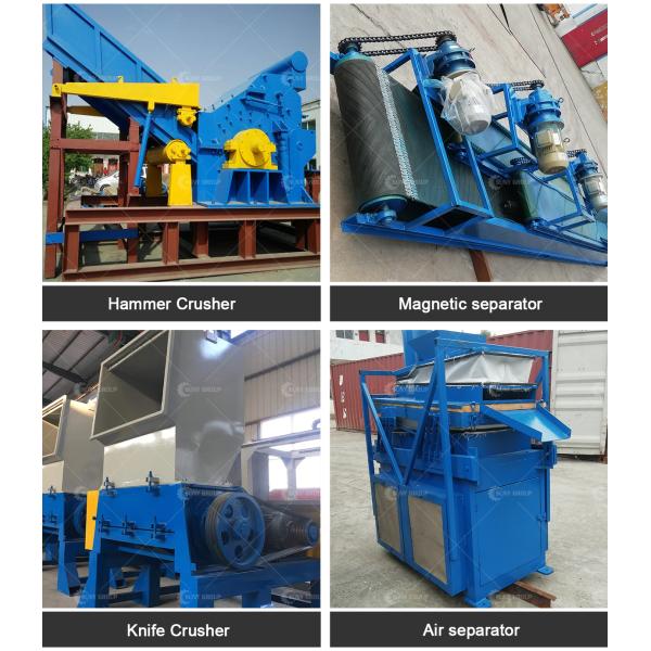 Scrap Motor Radiator Recycling Machine Horizontal Hammer Crusher Rotating Diameter 1000mm