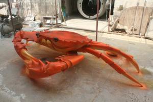 China Marine Crab FRP Animal Sculpture Museum Display Custom To Map on sale