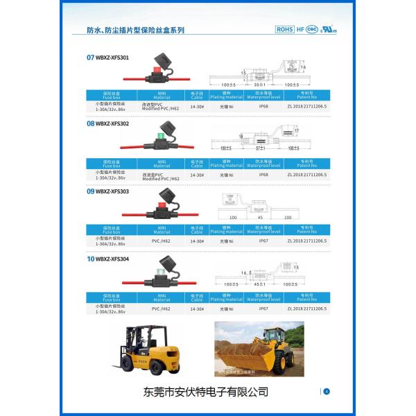 Motorcycle IP68 Rated High Power Auto Blade Fuse Holder WXFH-DFS101 For Maxi Car Fuse 120A 86V