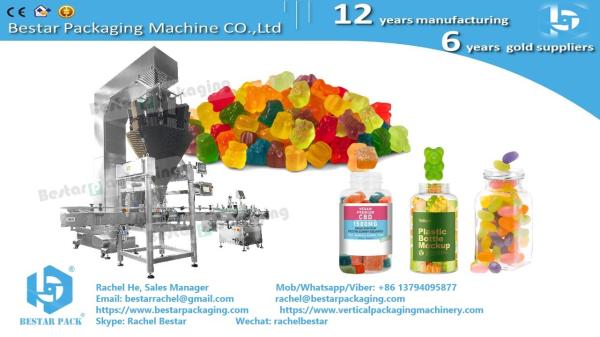 Cheap Automatic weighing filling and labeling machine for gummy candy for sale
