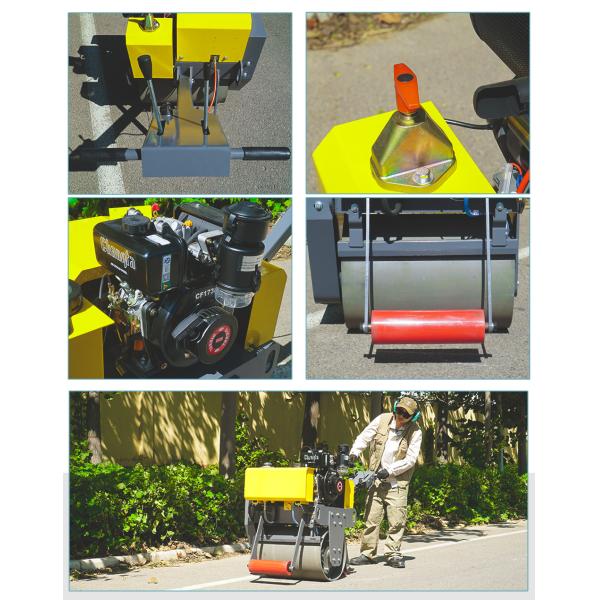 Hydraulic Transmission 600mm Width Construction Small Walk Behind Single Drum Road Roller for Road Construction Projects