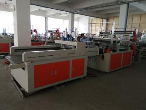 China Heat Sealing Plastic Shopping Bag Making Machine Double Lines on sale