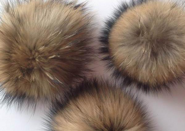 Satin Fabric Raccoon Fur Collar Customized Color / Size For Jacket Karpa Accessories