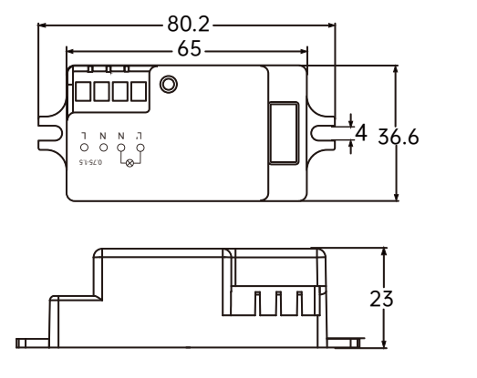 Classic Design ON / OFF Sensor Microwave Switch For Ceiling Light