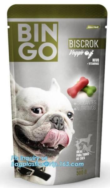 Cheap slider zipper flat bottom pet food bag, 5kg large quad seal pouch,flat bottom top quality resealable dog food packaging for sale