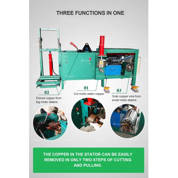 Raw Material Multi-Function Scrap Motor Stator Dismantling Cutting Recycling Machine