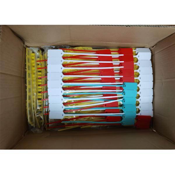 Custom Logo Plastic Truck Seals 398N Tensile Strength 190mm Working Length