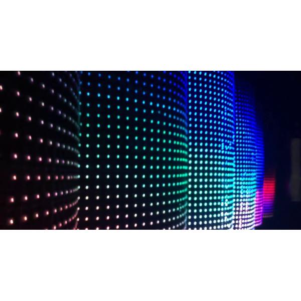 Multiple Installation Full Color LED Mesh Screen Flexible Transparent Waterproof