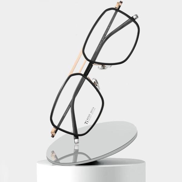 Cheap OEM Acetate Titanium Reading Glasses Customizable Anti Blue Light for sale