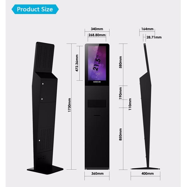 Auto liquid soap dispenser Hospital 21'' Hand Sanitizer Advertising Kiosk Table Stand Installation