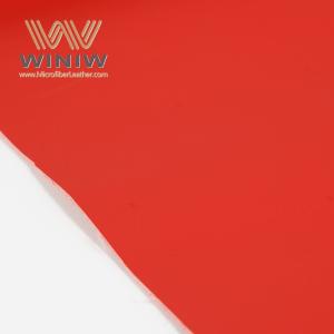 China 1.2mm Red Micro Fiber Synthetic Leather Seats Making Material In Car on sale