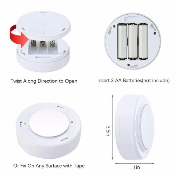 Warm White white ultra thin Wireless led puck light