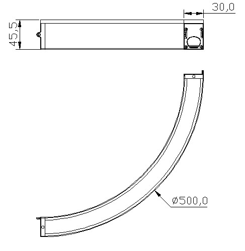 DC24V 12W Recessed Linear LED Ceiling Lights