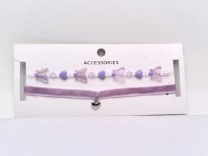 Best 2PCS Kids Pink and White Necklace with Love-shaped Pendant wholesale