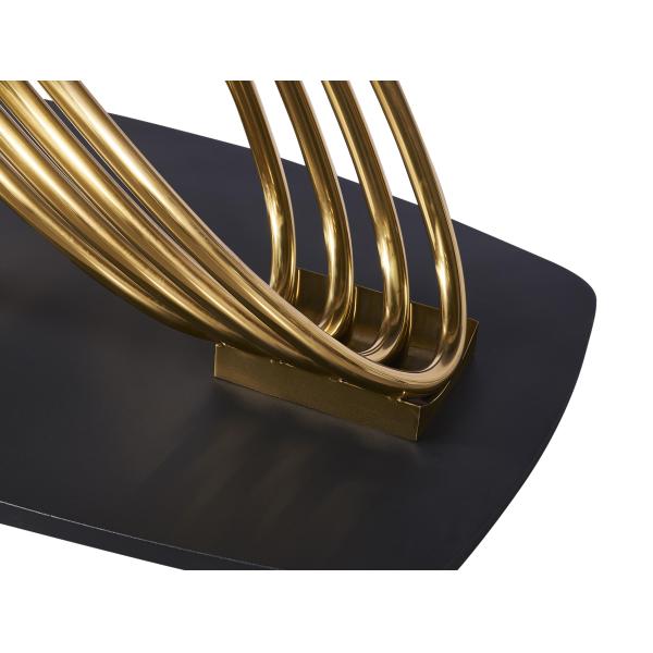 ODM OEM Luxury Modern Dining Table Set Ceramic Chrome Gold Silver