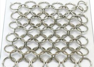 China Round Hole Chain Mail Curtain , Architectural Ring Mesh Curtain on sale