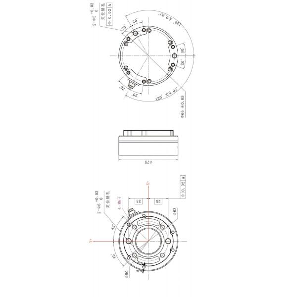 Aluminum 500n 6 Axis Force Torque Sensor , 700n Axial Load Cell