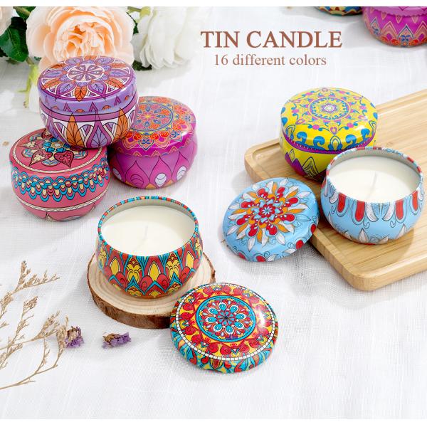 Birthdays Weddings Custom Wax Candles Tin Scented Candle With Sage Lavender Aroma Luxury Spiritual