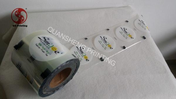 Cheap Transparent Coffee / Tea Cup Sealing Film Roll With BOPP / PE Material OEM for sale