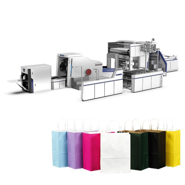 Cheap Square Bottom Paper Bag Making Machine within Online Handle Attach Fully Automatic for sale