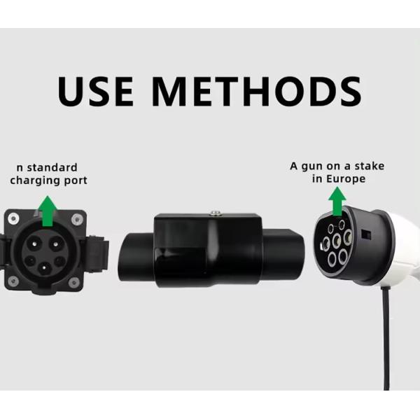 7Kw EV Car AC Adapter Type 2 to Type 1 Connector for Electric Vehicle High Compatibility