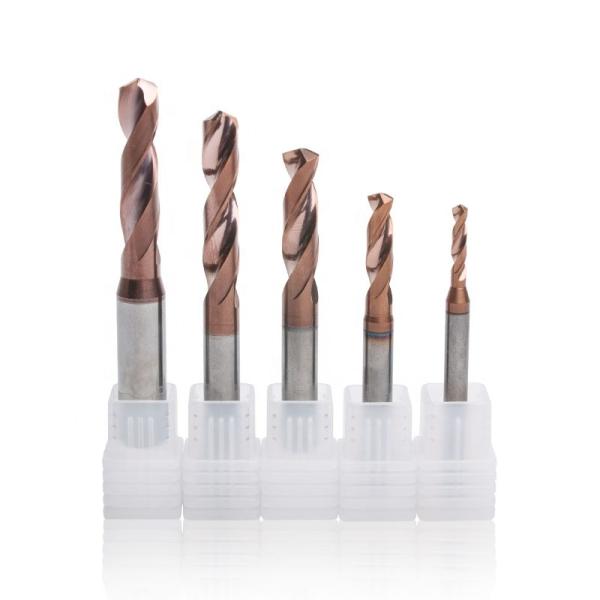 Cheap Tungsten Carbide Twist Drill Bits 3XD Smooth With Shank Chamfering for sale