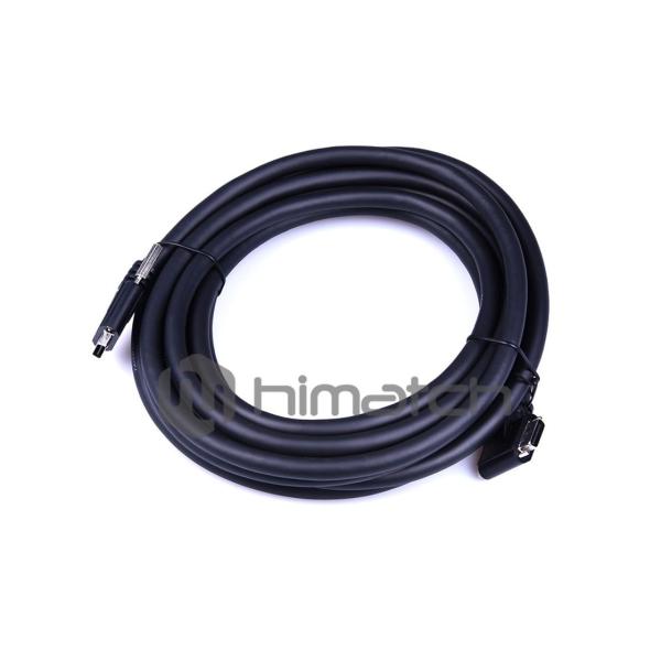 Left Angle SDR 26PIN to SDR 26PIN PoCL Camera Link Cable Assemblies With L Type 90 Degree SDR 26 Pin Male Connector