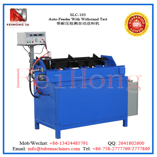 feeding machine for tubular heaters