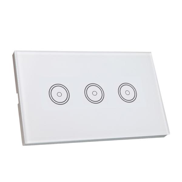 220V WIFI Smart Wall Light Switch 120*72*34 Mm Control Via Smart Phone
