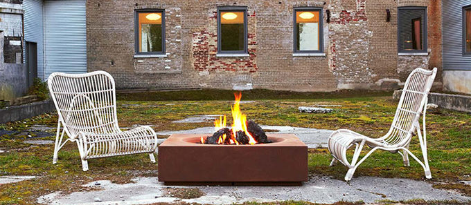 Garden Heating Firewood Burning GN-FP-310 Corten Steel Rusty Metal Fire Pit
