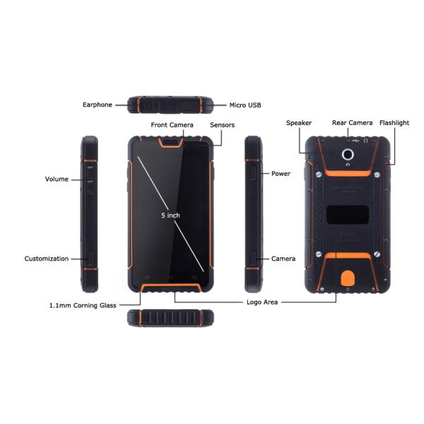 Cruiser BT55 2MP+8MP 3G Android rugged phone with NFC