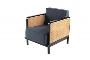 Best Linen Fabric Caned Back lounge Chairs Luxury Star Hotel Furniture wholesale