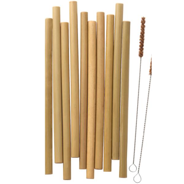 Biodegradable Reusable Bamboo Straws 18cm 19cm Length Customized