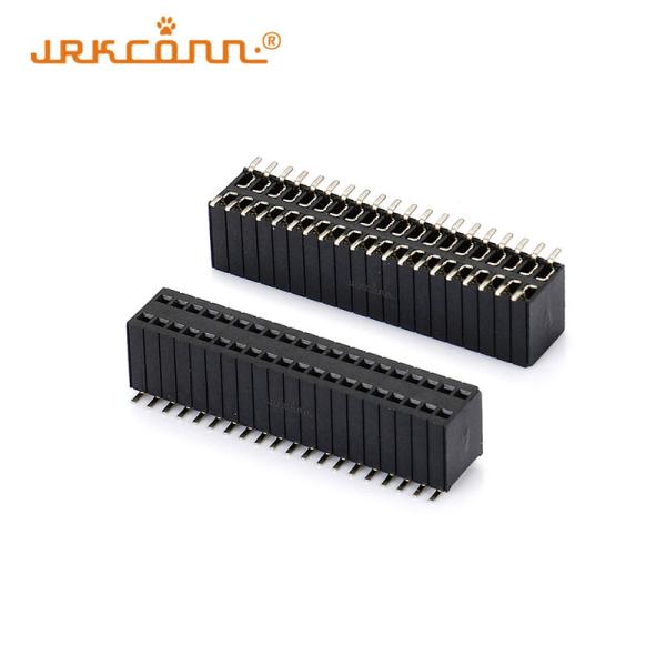 Cheap Dual Row Header Connector Female Header Connector Bootom Entry PBT Plastic for sale