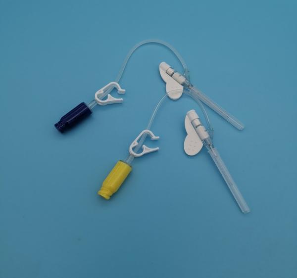 Cheap 22G Disposable Butterfly Positive Pressure Type Iv Cannula Routine Infusion For Adults Blue for sale