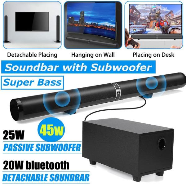 150W Wireless Bluetooth Soundbar , Subwoofer TV Soundbar For Home Theater