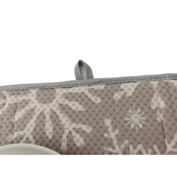 Round Corner Reversible Table Microfiber Dish Drying Mat Gray Printing