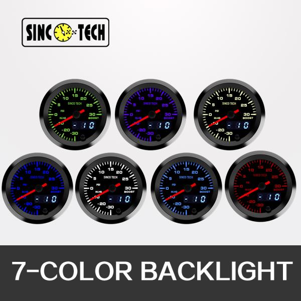 7 Color Sinco Tech Dash 636 Sensor Water Temperature Gauge