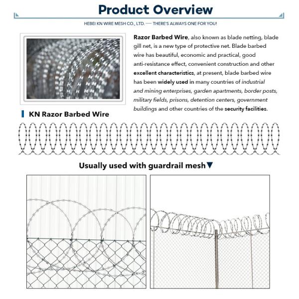 Galvanized Material Razor Barbed Wire For Rust-Resistant Protection