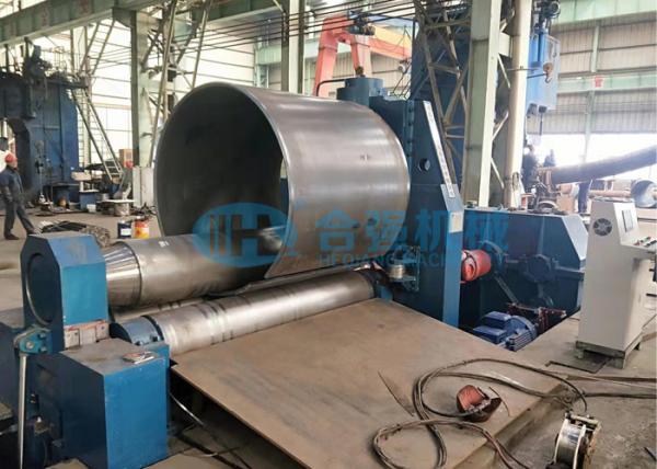 Cheap 60mm Plate Bending Rolling Machine Three Rolls PLC For Shipbuilding Boiler for sale