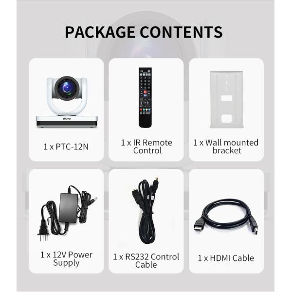 PTC-12N NDI HX2 HD IP Broadcasting Auto Tracking PTZ Camera for Live Streaming System