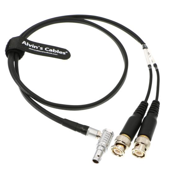 Cheap Sound Devices BNC Timecode Cable Right Angle 5 Pin Male To BNC TIME CODE Input Output for sale