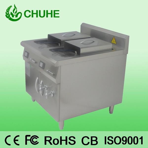 Cheap Counter restaruant 2 tank 4 basket deep fryer with 8kw for sale