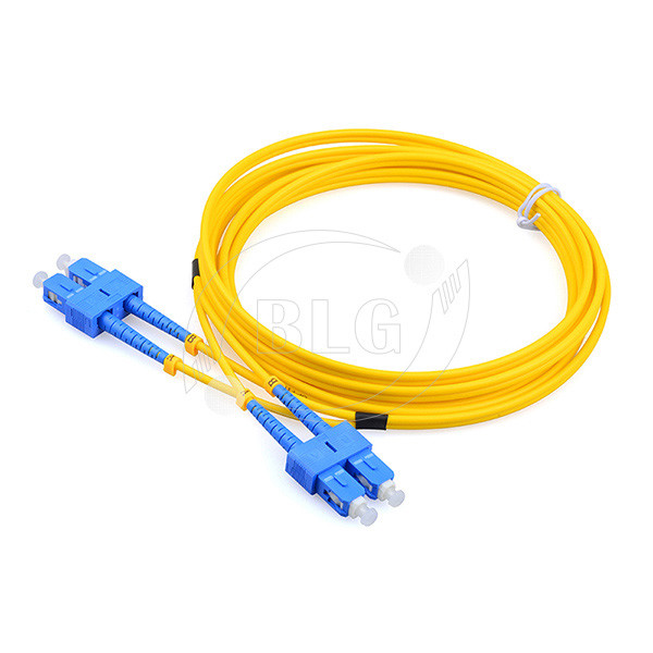 Duplex 2.0mm Passive Fiber Optic Patch Cord For Telecommunication Network
